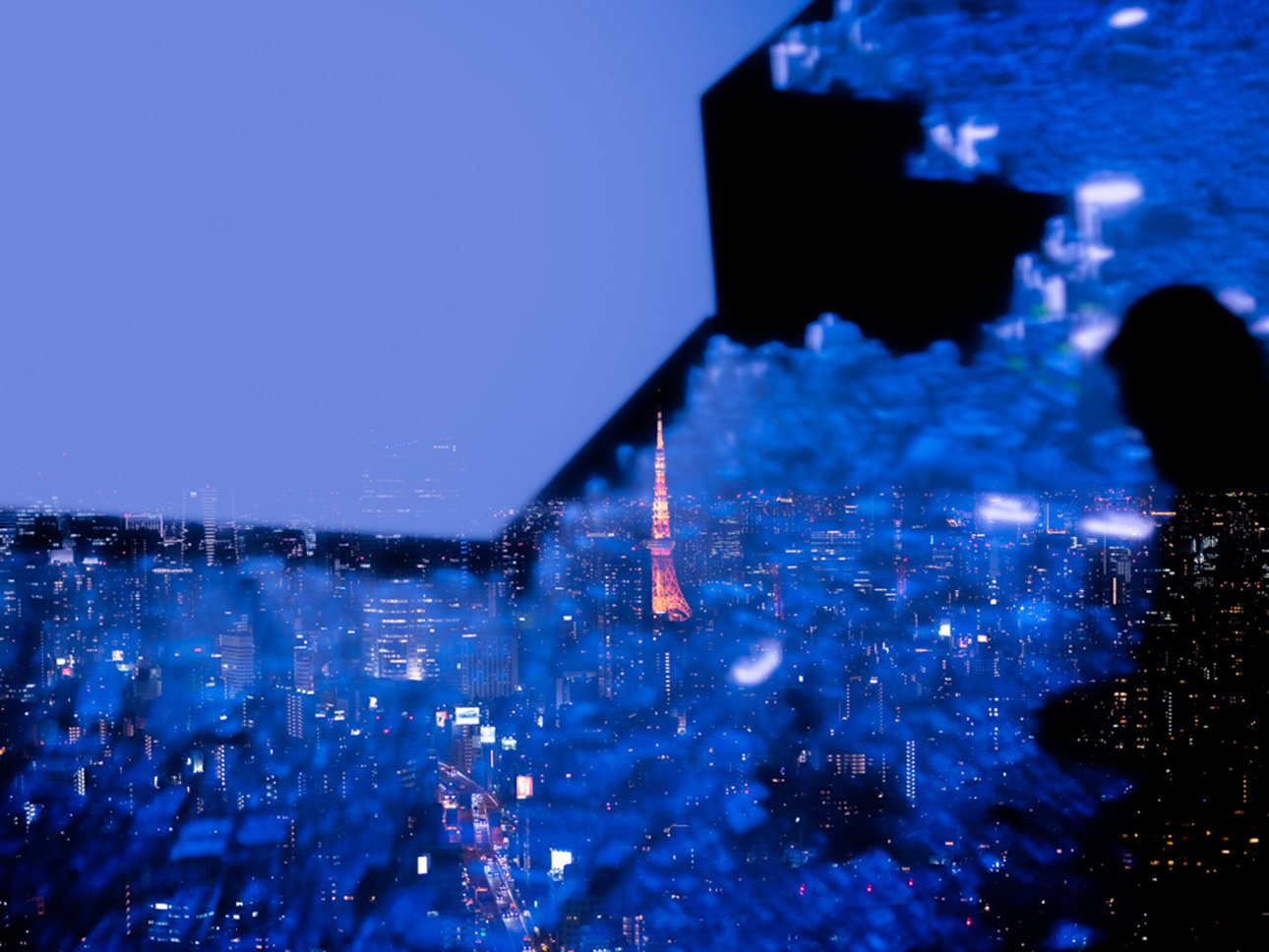 渋谷の再開発地から眺めた東京の夜景